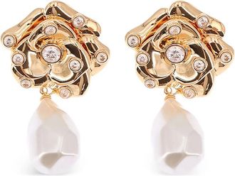 Self Portrait Orecchini pendenti Flower Pearl - Oro