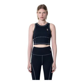 Moncler Logo Motif T-Shirt - Dames - Sport - Zwart - Maat: S Katoen