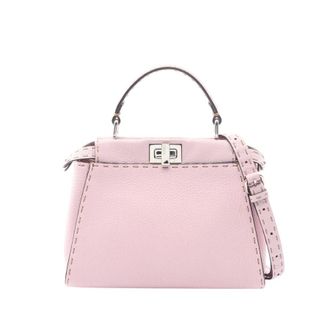 Fendi Pre-owned Fendi Mini Leather Selleria Peekaboo Iconic Satchel Ladies XOZZKP1RSDICF7SM