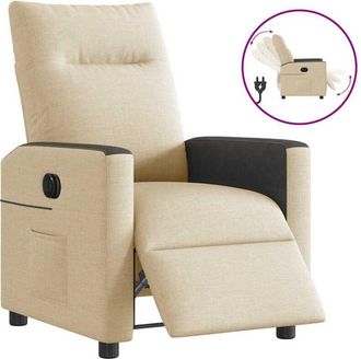 vidaXL Vidaxl - Sill&oacute;n Reclinable El&eacute;ctrico De Tela Crema