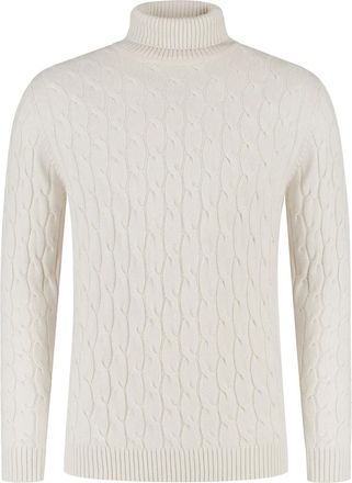 Borrelli Napoli cable-knit sweater - men - Cashmere/Virgin Wool/Silk - 54 - Neutrals
