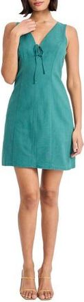 Maggy London Sleeveless Linen Blend Sheath Dress in North Sea at Nordstrom Rack, Size 18