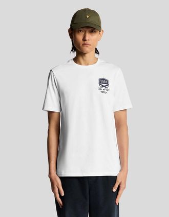 Lyle & Scott Lyle And Scott Mens Legends On The Pitch Graphic T-Shirt - White - Size: 44