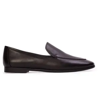 Black Suede Studio Allie Leather Loafer in Black Leather at Nordstrom, Size 41