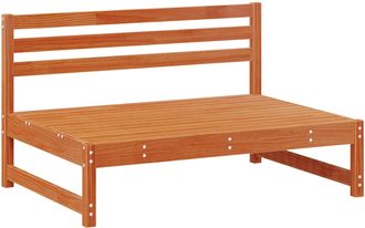 vidaXL Conjunto De Sof&aacute;s De Jard&iacute;n 6 Pcs Marr&oacute;n Cera Pino Macizo Vidaxl