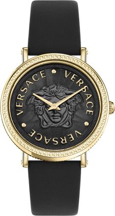 Versace V-Dollar Leather Watch