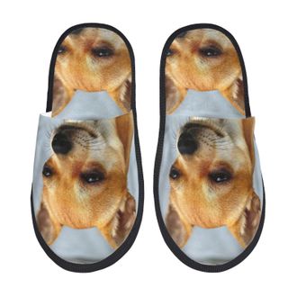 Generic Fuzzy Slippers Chihuahua Dog Lightweight Camping Slippers Reusable Indoor Shoes For Travel Indoor Room M
