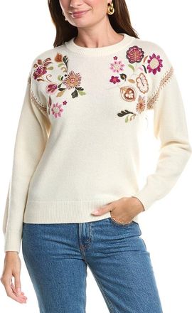 Johnny Was The Crewneck Whipstitch Wool & Cashmere-Blend Pullover