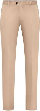 Philipp Plein Lange Broek met Rits - Heren - Chinos - Beige - 2XL - Katoen - Broeken