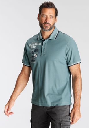 Man's World Poloshirt Kurzarm, lässige Passform, mit trendigem Print, Polokragen