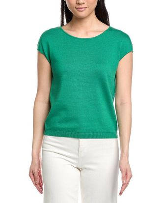 St. John Open Neck Cashmere-Blend Sweater