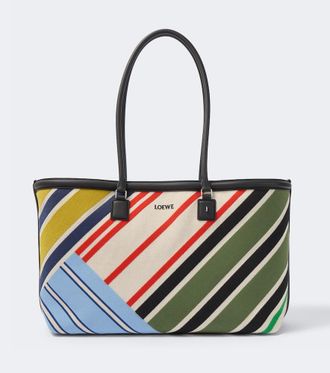 Loewe Tote Verano Large de lona a rayas