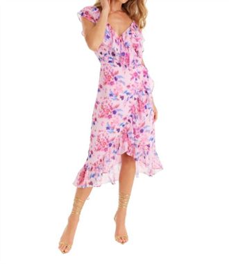 Allison New York Ophelia Wrap Midi Dress In Spring Mix