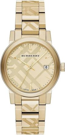 Burberry Bu 9038 Horloge - unisex - Horloges - Geel - ONE Size - Accessoires