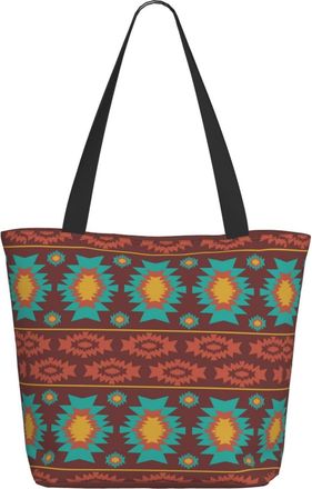 AOOEDM Colorful Southwestern Abstract Art Ladies Shopping Bag 13x11x7in.The Perfect ValentineS Day Gift.It Is The Best ValentineS Day Gift For Mom, Daughter,