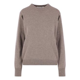 R&oacute;he Round-neck Knitwear, female, Beige, Size: XS Crewneck Sweater