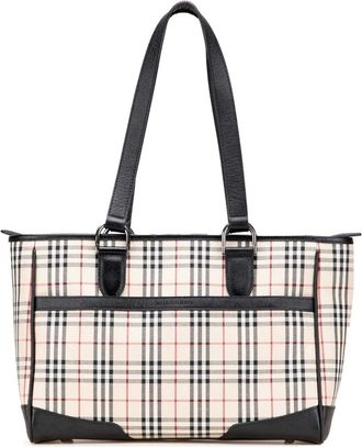 Burberry Borsa tote con motivo House Check in tela 2000-2017 - Marrone