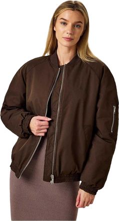 Jack Wills Bomberjack voor dames met een relaxte pasvorm (Bruin)
