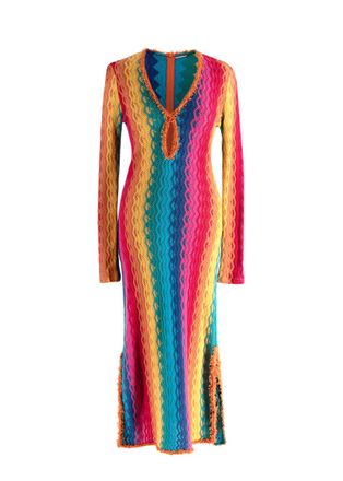 Alexis Solei Multi-Coloured Knitted Maxi Dress Size S