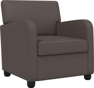 vidaXL Sill&oacute;n Marr&oacute;n Brillante Cuero Sint&eacute;tico Vidaxl
