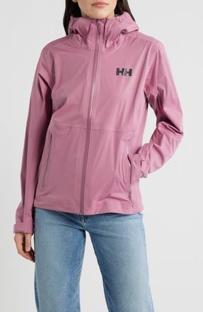 Helly Hansen Momentum 3-Layer Waterproof Hooded Jacket in Wildberry at Nordstrom, Size X-Large