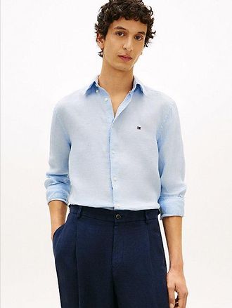 Tommy Hilfiger Regular Fit Washed Pure Linen Shirt