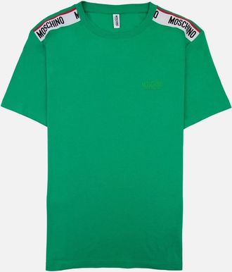 Moschino Mens Moschino Underwear Tape Logo T-shirt Green - Size: 42