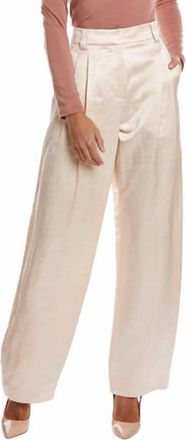 A.L.C. Womens Mateo Linen Shine Pants In White