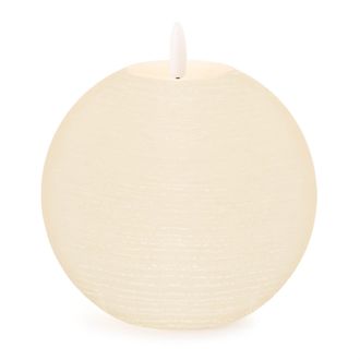 Melrose International FIA Wick Ivory Round Candle (Set of 2) - Beige