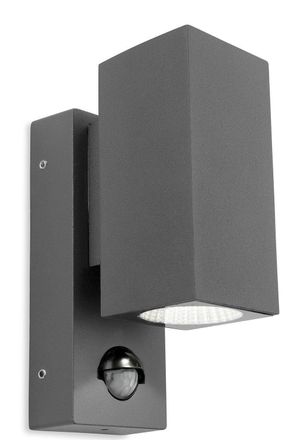 Netlighting Dino LED 1 Light Outdoor Wall Light Light PIR Graphite IP44 in Black