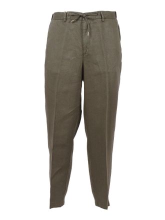 BRIGLIA 1949 Relaxed Fit Linen Straight-Leg Pants