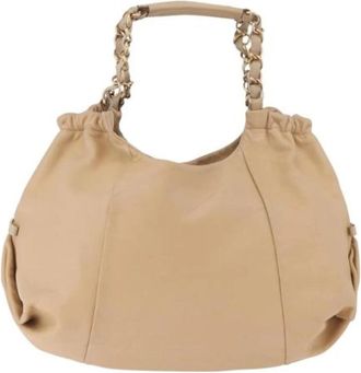 Ferragamo Pre-owned Shoulder Bag - Dames - Vintage Schoudertas - Beige - ONE Size - Leer - Vintage