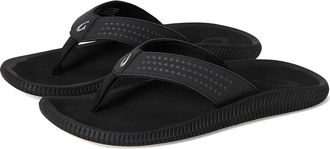 Olukai Ulele Mens Sandals Black/Black : 10 D - Medium, Synthetic