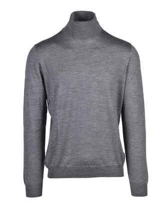 Gran Sasso Wool and Silk Turtleneck - Grey