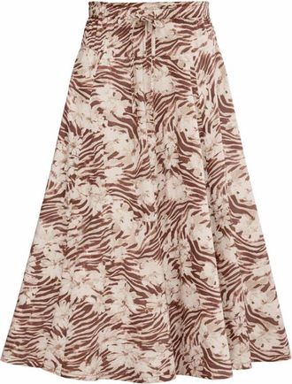 Free People Womens Zephyr Bustle Conveertible Skirt, Chocolate Combo, XS