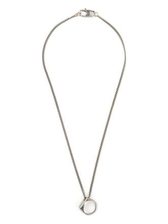 【関税＆送料込み】Maison Margiela Collana Con Anello Numer MM6 Maison Margiela Men's Number Logo Ring Necklace in