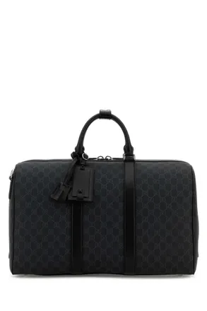 Gucci Black GG Medium Duffle Bag