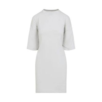 Balenciaga Short Dresses, female, White, Size: S Mock Neck Drop Shoulder T-Shirt Dress