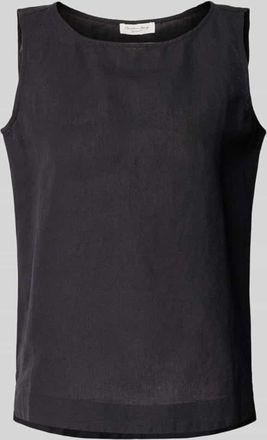 Christian Berg Leinentop mit Rundhalsausschnitt in Black, Gr&ouml;&szlig;e 36
