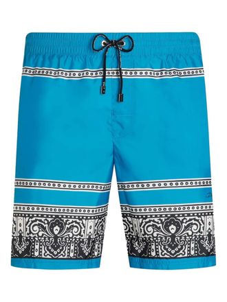 Dolce & Gabbana printed swim shorts - men - Spandex/Elastane/Polyamide/Polyester - 3 - Blue