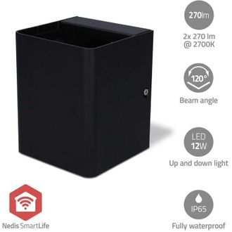Nedis Luce esterna smartlife 2 x 270 lm zigbee 30 12 4 w bianco caldo rgb 2700 k alluminio android ios