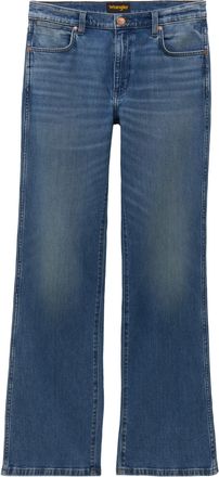 Wrangler Bootcut-Jeans WRANGLER WRANGLER Jeans Loose Boot, Herren, Gr. 31, L&auml;nge 32, blau, Obermaterial: 79% Baumwolle CO. 20% Baumwolle CO recyc.. 1% Elasthan