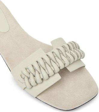 PESERICO Womens Ruched-Detail Slides Ss26 W