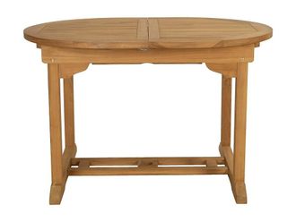 Vente-Unique Extendable Garden Dining Table - Teak - L120-170 Cm - BYBLOS II By in Light Oak