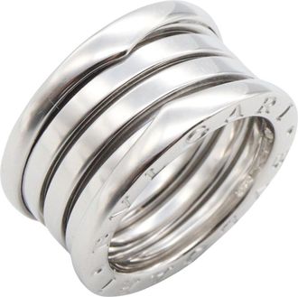 Bulgari Silver White Gold (18K) Band Ring (Pre-Owned)