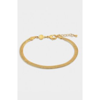 Katie Loxton Ciana Snake Chain Bracelet in Gold Coated at Nordstrom, Size 18