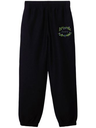 Burberry logo-embroidered track pants - Black