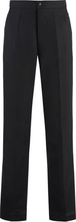 Maison Margiela Tailored Pants - Dames - Straight fit broeken - Zwart - S - Wol - Broeken