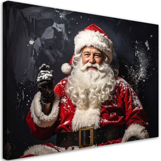 Feeby Cuadro Sobre Lienzo, Pap&aacute; Noel Regalos Invierno, 120x80