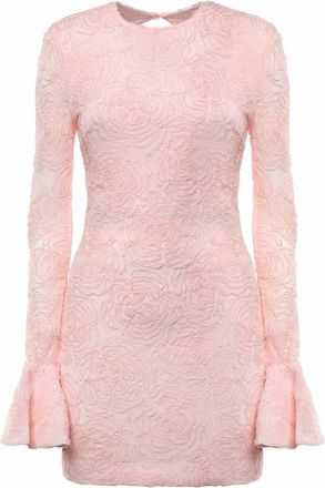 Rotate Mini Dress With Mesh Ruffles